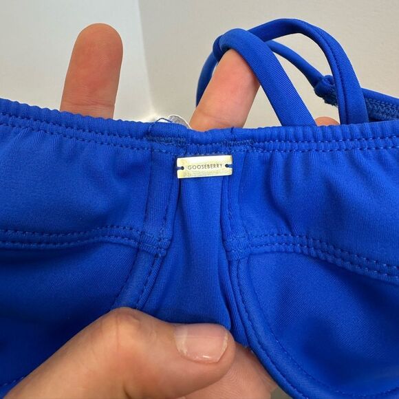 Gooseberry So Chic Bikini Set Sculpting Top & Bottom In Royal Blue Size XS/S - Picture 7 of 16